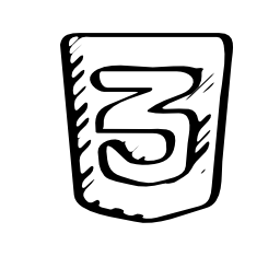 HTML 3 sketched logo HTML 3 sketched logo