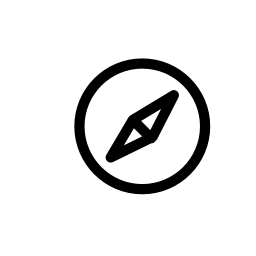 Safari compass logo, IOS 7 interface symbol Safari compass logo, IOS 7 interface symbol
