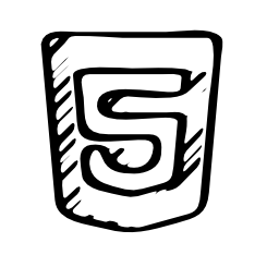 HTML 5 sketched logo outline HTML 5 sketched logo outline