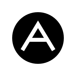 Letter A logo inside a circle Letter A logo inside a circle