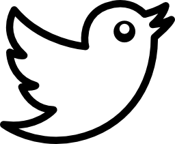 Twitter bird logo outline Twitter bird logo outline