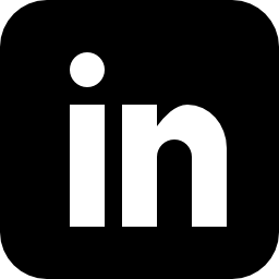Linked in logo on black square background Linked in logo on black square background