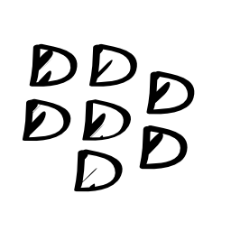 Blackberry sketched social logo outline Blackberry sketched social logo outline
