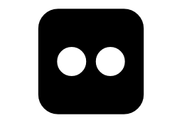 Flickr website logo silhouette Flickr website logo silhouette