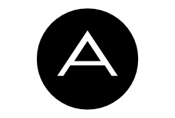Leter A inside a black circle Leter A inside a black circle