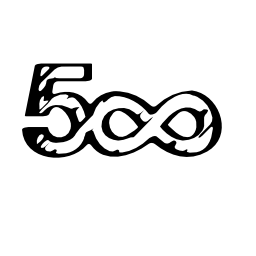 500 sketched social logo with infinite symbol 500 sketched social logo with infinite symbol
