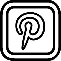 Pinterest letter logo outline in a rounded square Pinterest letter logo outline in a rounded square