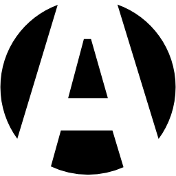 Circle with letter A inside like a logo Circle with letter A inside like a logo
