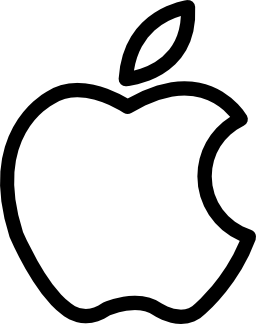 Apple social logo outline Apple social logo outline