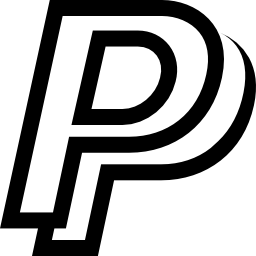 Paypal logo letter outline Paypal logo letter outline