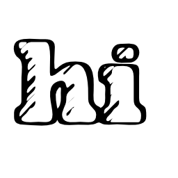 Hi sketched logo outline Hi sketched logo outline