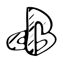 Playstation sketched social logo outline Playstation sketched social logo outline